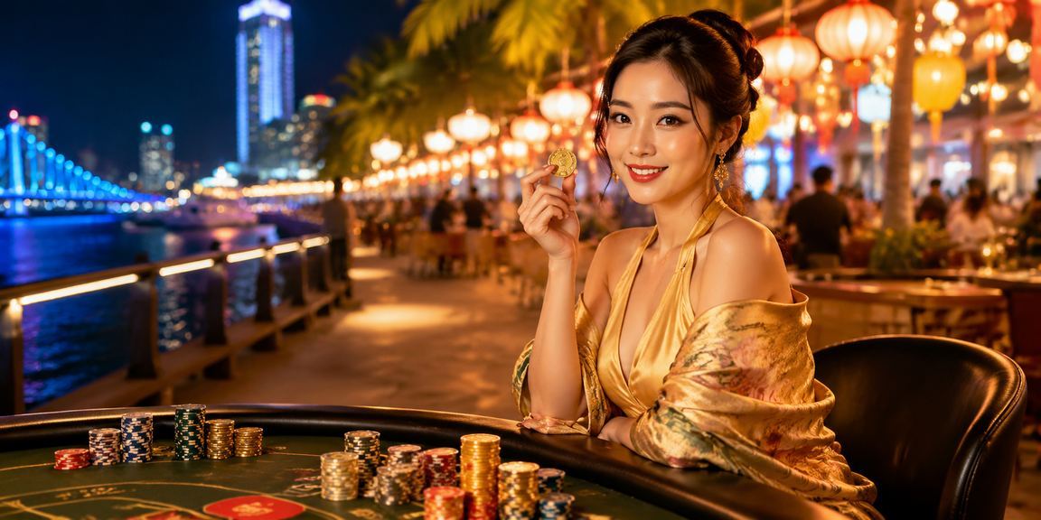 Không khí chợ đêm Đà Nẵng gợi lên cảm giác sôi động của bàn Baccarat trực tuyến